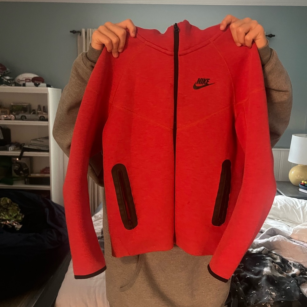 Nike Red and Black Full-Zip Jacket